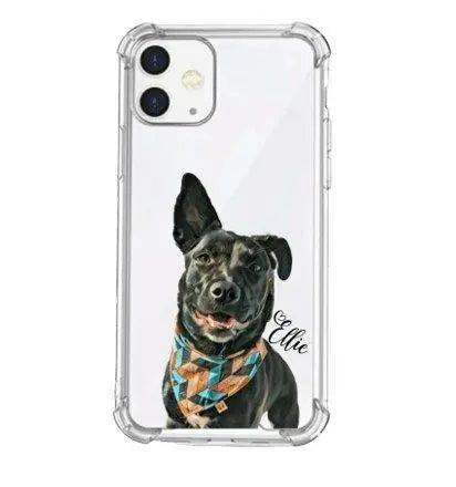 Clear Phone Case Custom Pet Portrait - Puppy Artisan