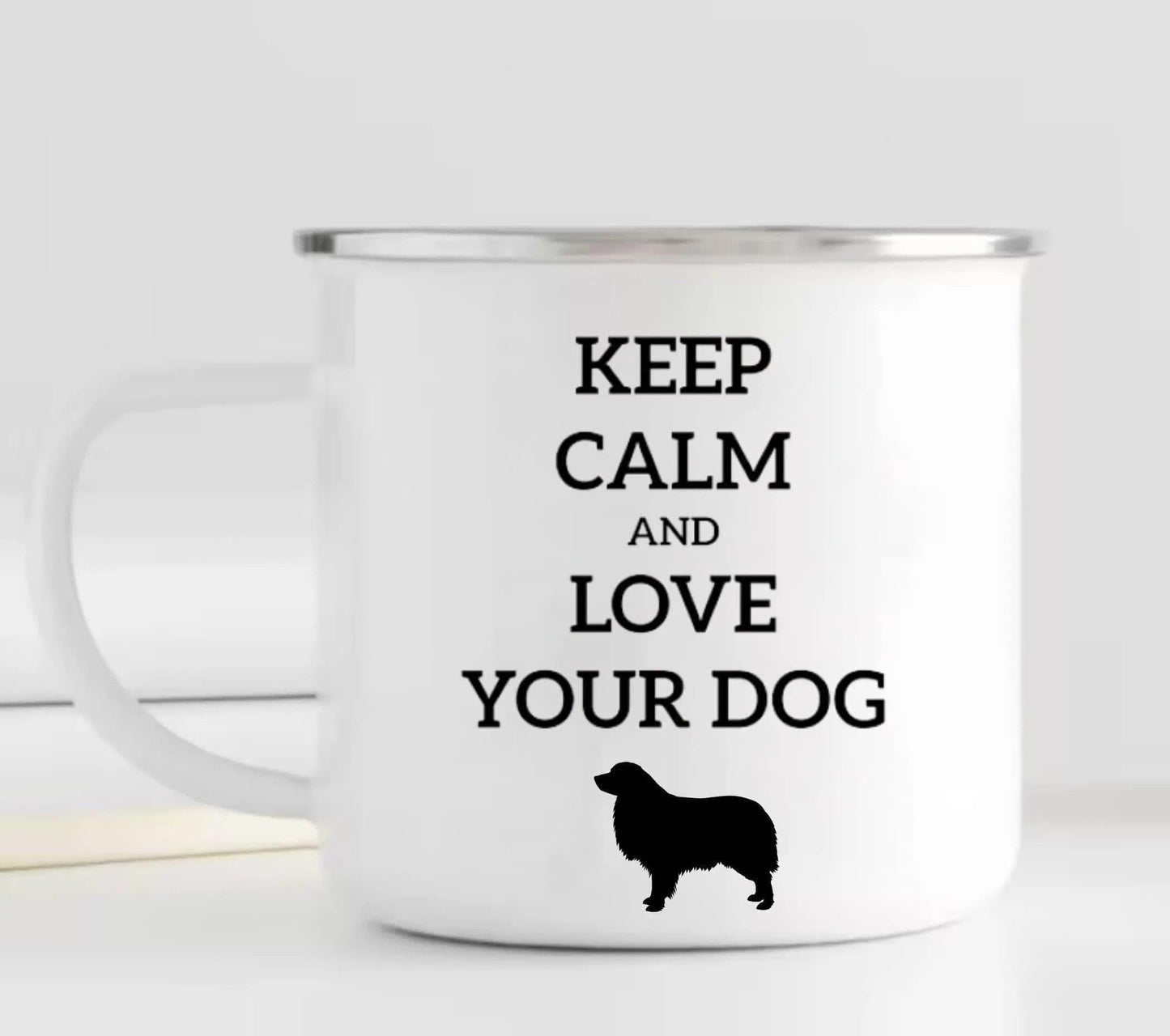 Keep Calm Camping 12oz Enamel Mug - Puppy Artisan