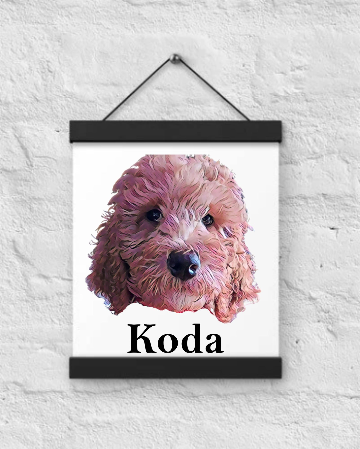 Personalized Custom Matte Paper Poster With Hanger | Puppy Artisan