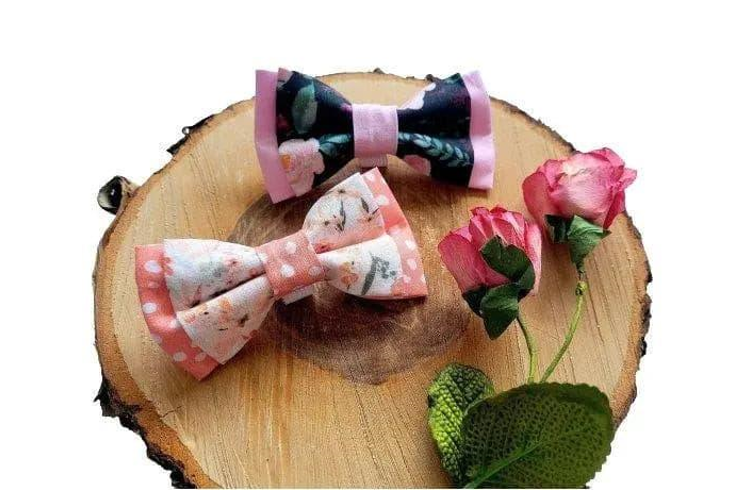 Double Layers Bow Ties & Hair Clips | Puppy Artisan
