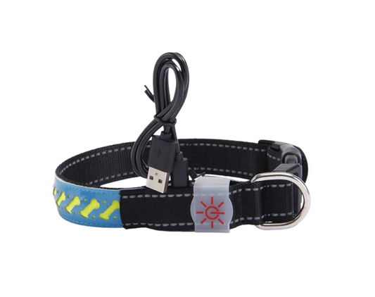 LED Pet Dog Collar Leather | Puppy Artisan