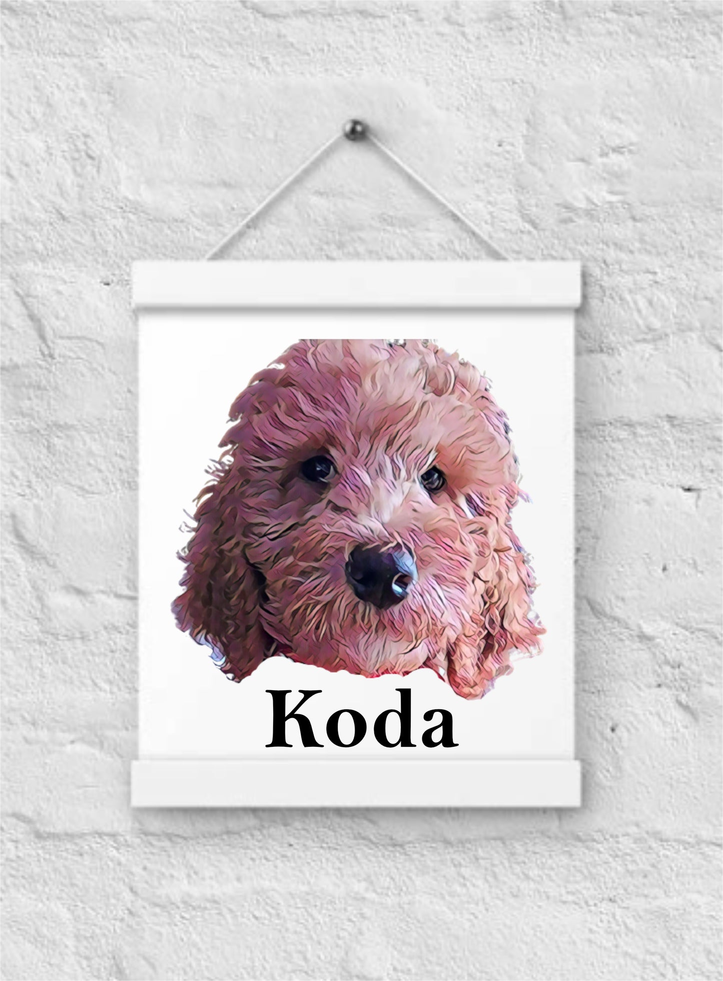 Personalized Custom Matte Paper Poster With Hanger | Puppy Artisan