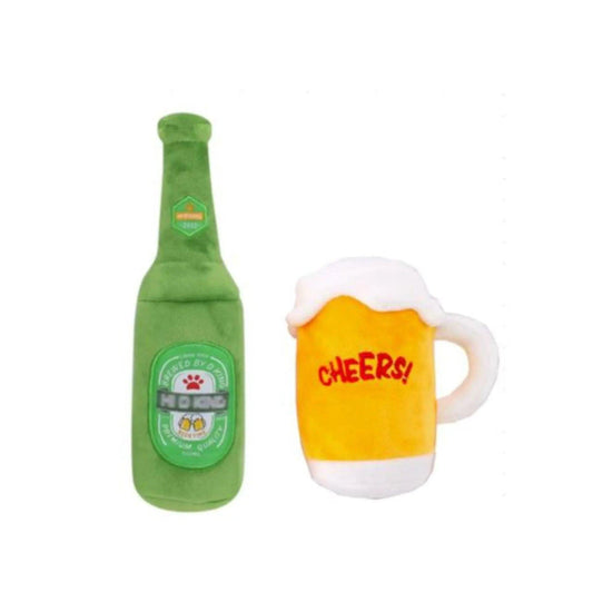 Beer Bottle, Cheers Cup Plush Toy - Puppy Artisan