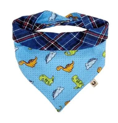 Blue Plaid Flannel Bandana - Puppy Artisan