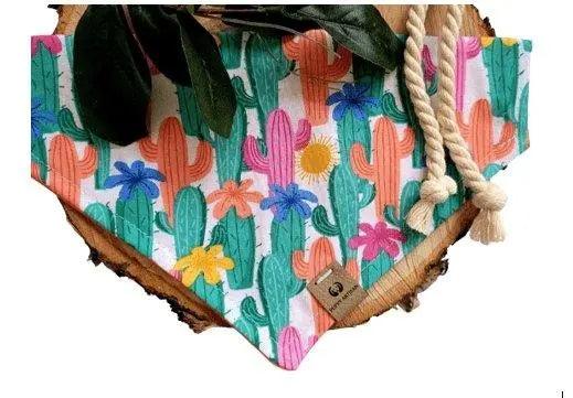 Colorful Cactus Bandana - Puppy Artisan