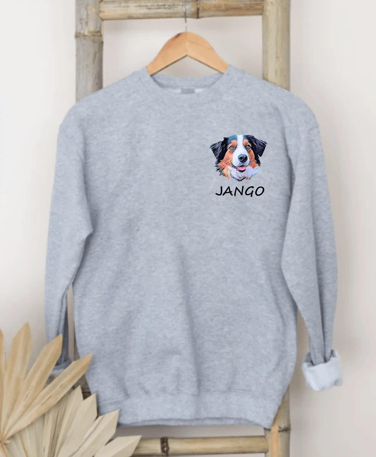 Colorful Custom Pet Portrait Crewneck Sweatshirt - Puppy Artisan