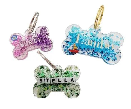 Colorful Glitters Resin Pet Tag - Puppy Artisan