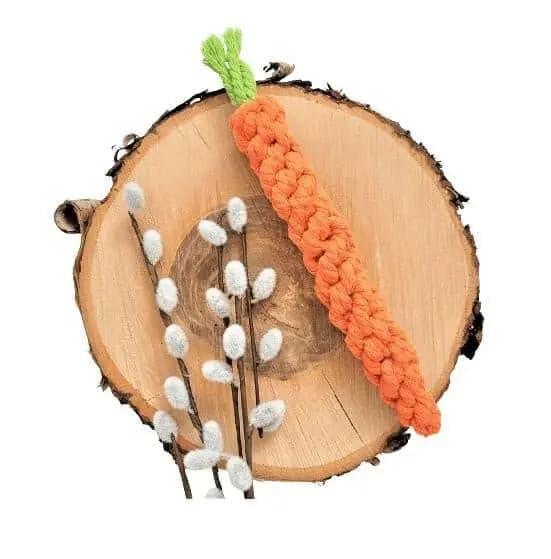 Cotton Rope Carrot Toy - Puppy Artisan