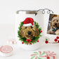 Custom Christmas Pet Portrait 12oz Stainless Steel Wine Tumbler - Puppy Artisan