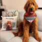 Custom Pet Portrait Linen Cushion Cover - Puppy Artisan