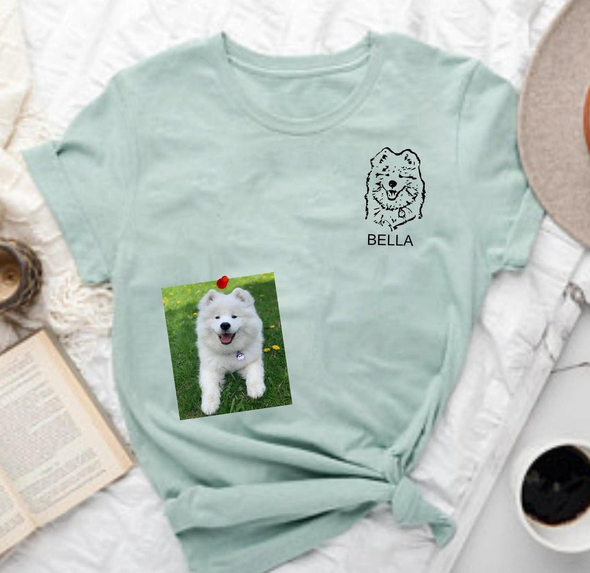 Custom Pet Portrait Short Sleeve Unisex T-Shirt - Puppy Artisan