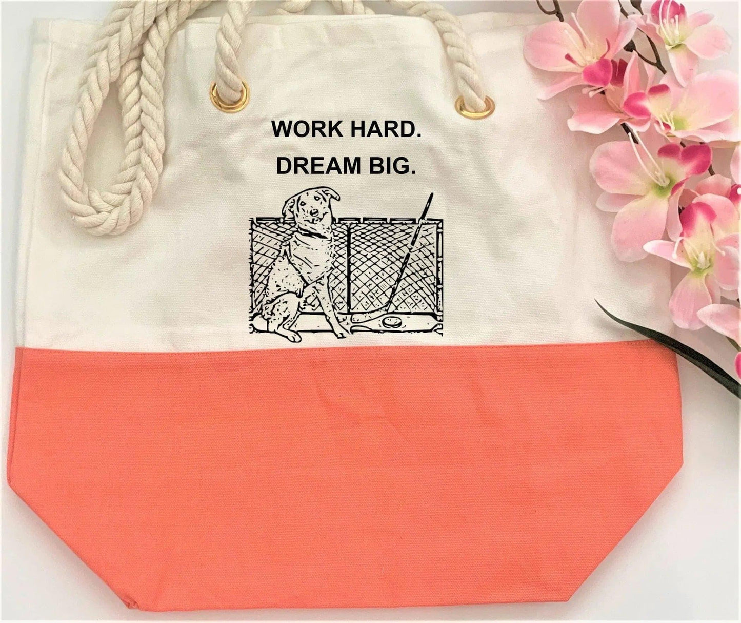 Custom Sporty Dog Portrait Tote Bag - Puppy Artisan