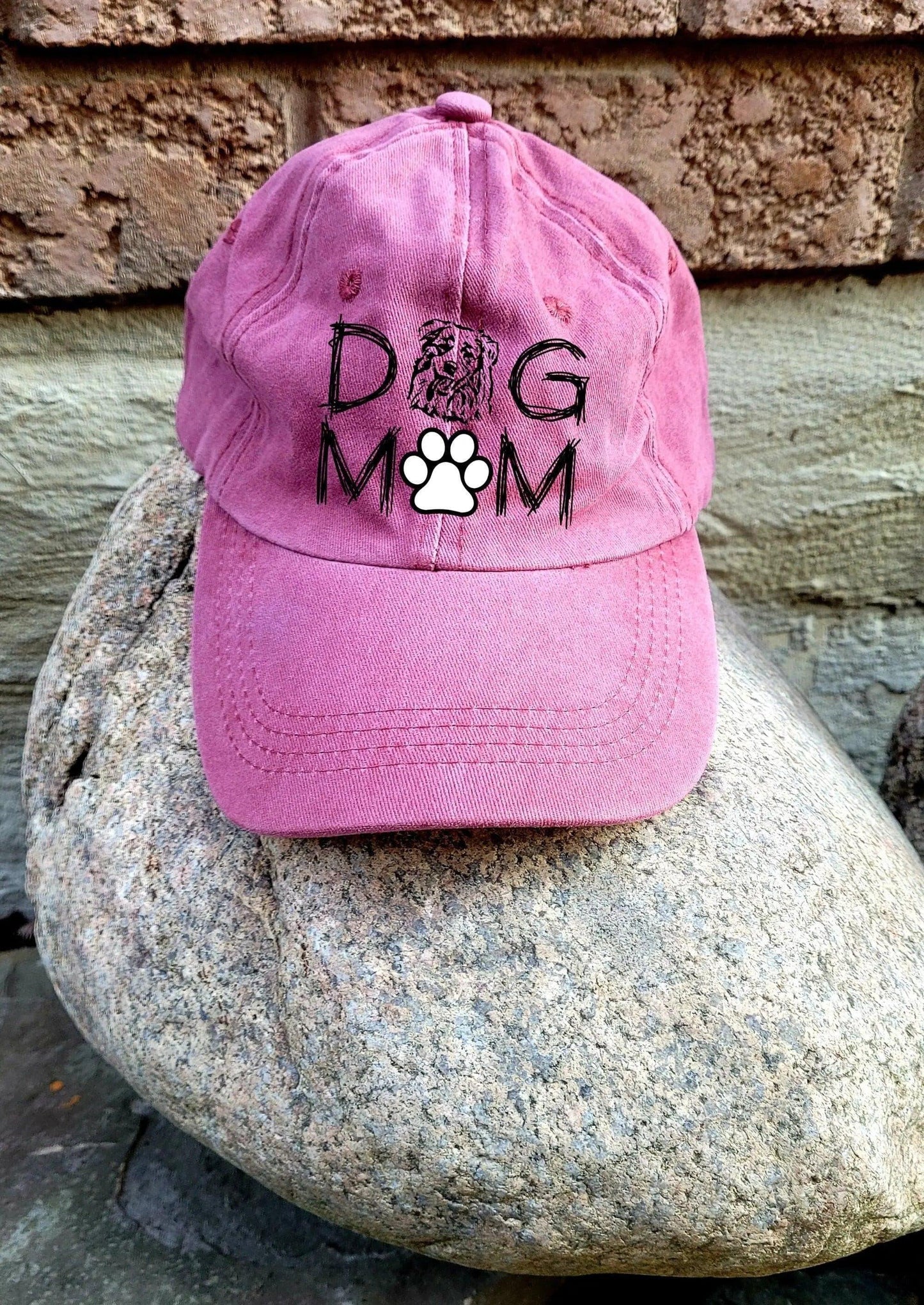 Dog Mom Cap with Custom Pet Portrait - Puppy Artisan