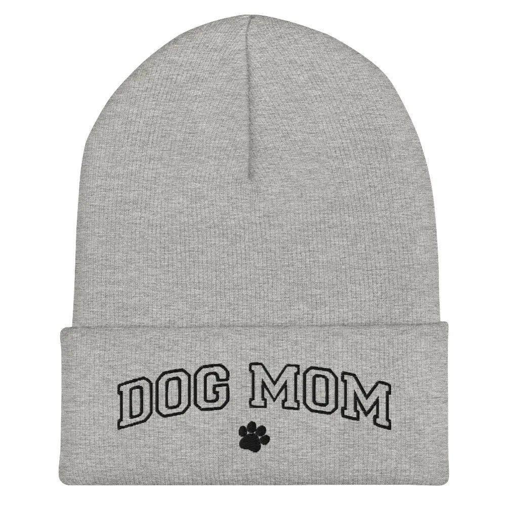 Embroidered Dog Mom Cuffed Beanie - Puppy Artisan