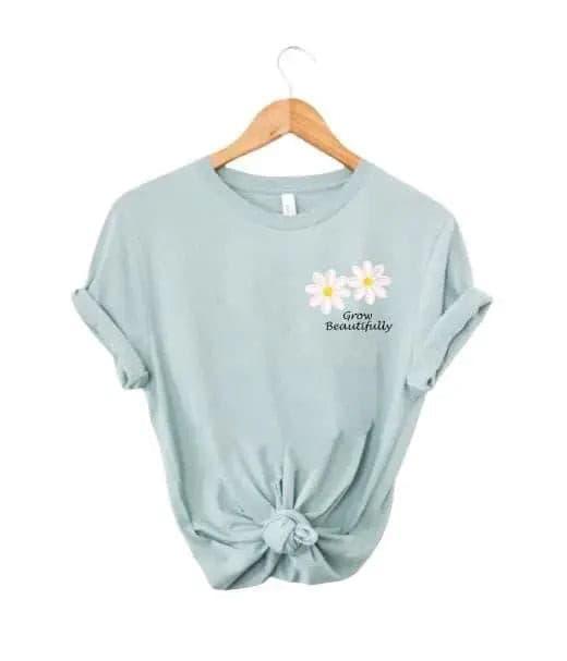 Exclusive Garden Daisies Unisex Crewneck Sweatshirt & Tshirt - Puppy Artisan