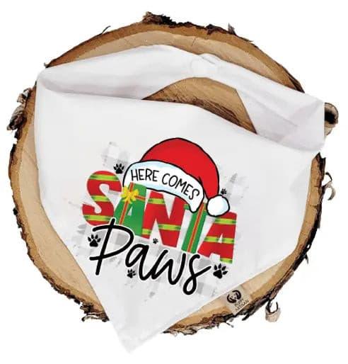 Here Comes Santa Paws Bandana - Puppy Artisan