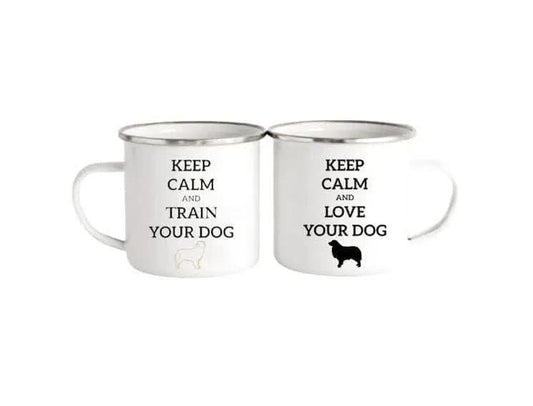 Keep Calm Camping 12oz Enamel Mug - Puppy Artisan