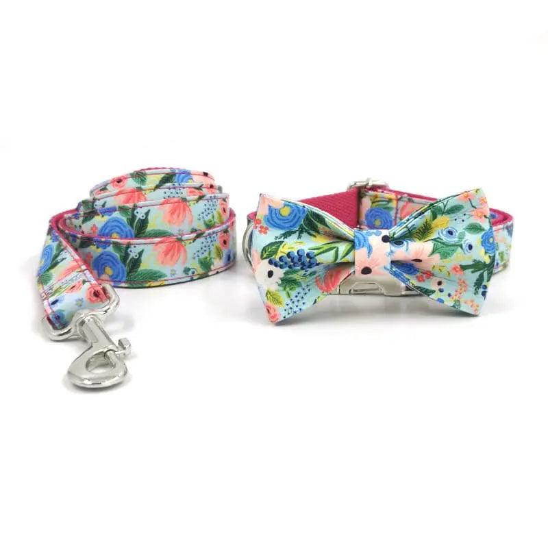 Mid Spring Garden Collar Leash Bowtie Set - Puppy Artisan