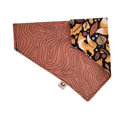 Midnight Autumn Foxes Bandana - Puppy Artisan