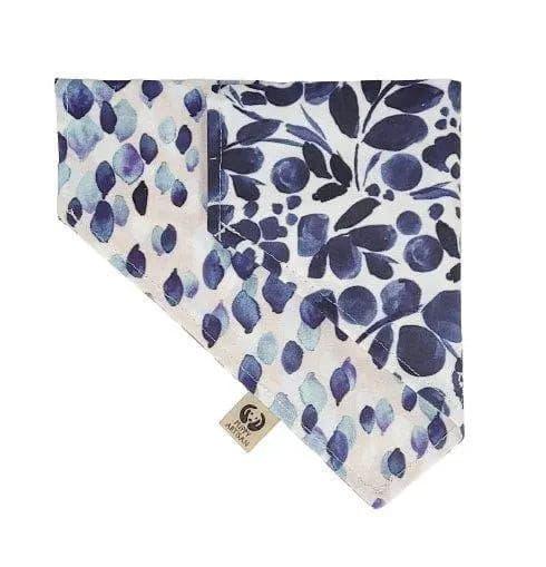 Navy Floral Indigo Rain Bandana - Puppy Artisan