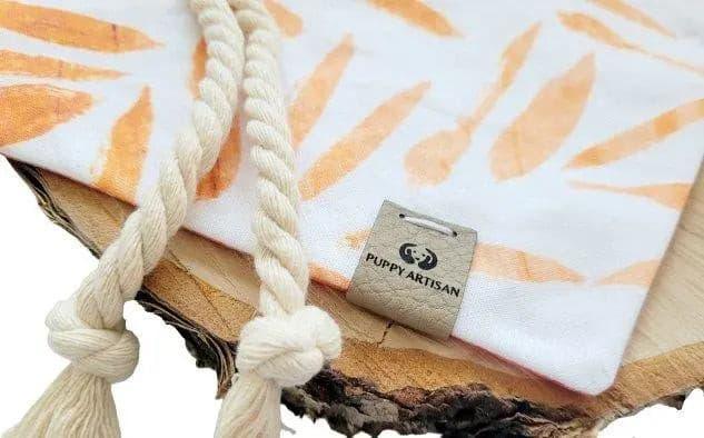 Orange Leaves Bandana - Puppy Artisan