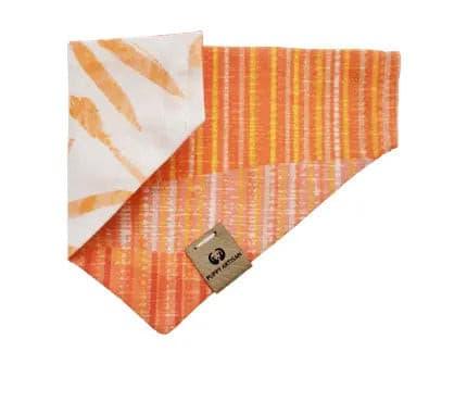 Orange Leaves Bandana - Puppy Artisan