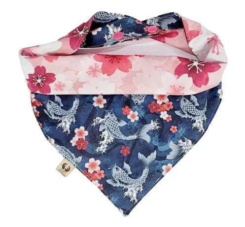 Pink Cherry Blossom Koi Cherry Bandana - Puppy Artisan