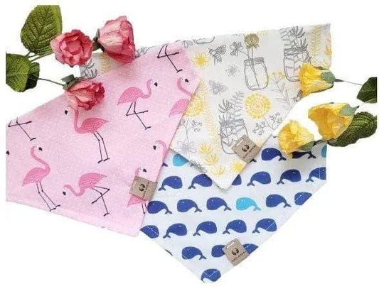 Pinky Flamingos, Blue Whales, Bumble Bees Bandana - Puppy Artisan