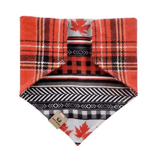 Red Plaid Flannel Bandana - Puppy Artisan