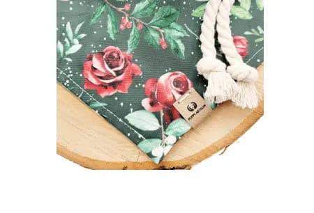 Snowy Christmas Florals Bandana - Puppy Artisan